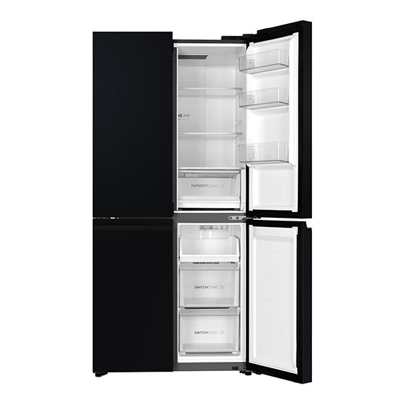 Haier 463L Quad Door Fridge Freezer - Black (600 Series)