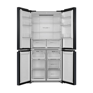 Haier 463L Quad Door Fridge Freezer - Black (600 Series)
