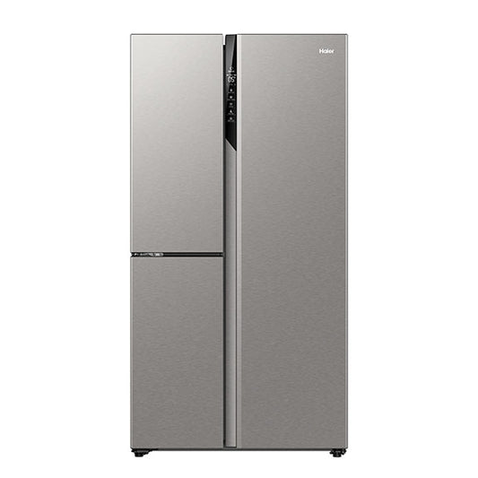 Haier 574L Side-by-Side Fridge Freezer - Satina