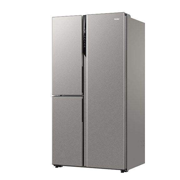 Haier 574L Side-by-Side Fridge Freezer - Satina