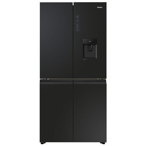Haier 508L Quad Door Fridge Freezer with Water Dispenser - Black (600 Series)
