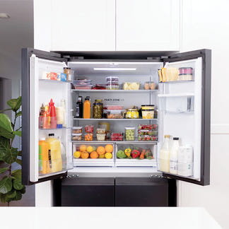 Haier 508L Quad Door Fridge Freezer with Water Dispenser - Black (600 Series)