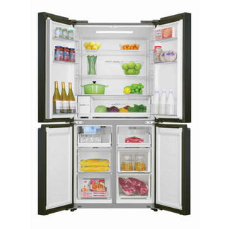 Haier 507L Quad Door Fridge Freezer with Ice & Water Dispenser - Black (600 Series)