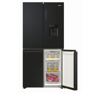 Haier 507L Quad Door Fridge Freezer with Ice & Water Dispenser - Black (600 Series)