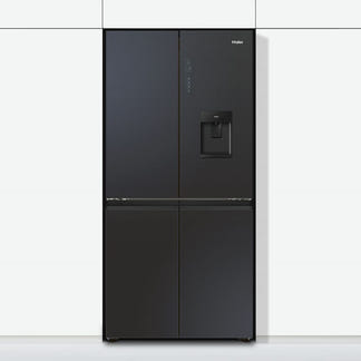 Haier 507L Quad Door Fridge Freezer with Ice & Water Dispenser - Black (600 Series)