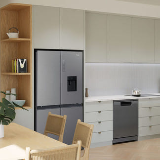Haier 507L Quad Door Fridge Freezer with Ice & Water Dispenser - Satina (600 Series)