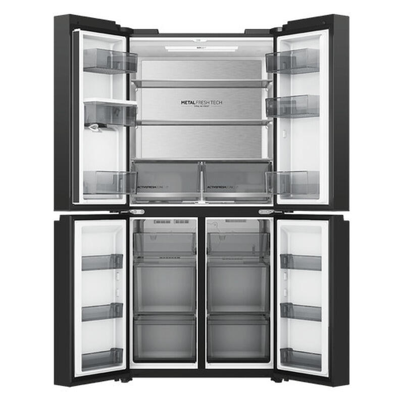Haier 574L Quad Door Fridge Freezer Water (Non-Plumbed) - Black