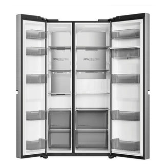 Haier 661L 500 Series Side-by-Side Refrigerator Freezer Water (Non-Plumbed) - Stainless Steel