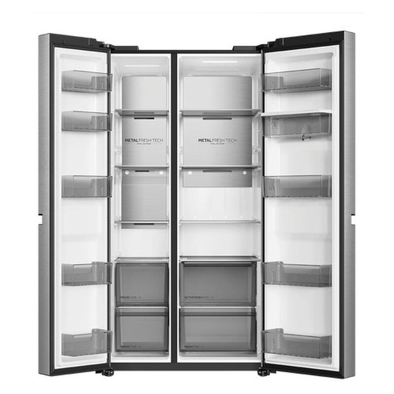 Haier 661L 500 Series Side-by-Side Refrigerator Freezer Water (Non-Plumbed) - Stainless Steel