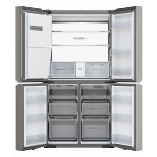 Haier 601L Quad Door Fridge Freezer with Ice & Water Dispenser - Satina
