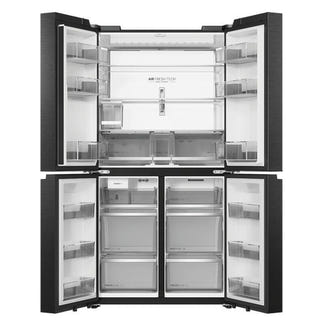 Haier 672L 500 Series Quad Door Refrigerator Freezer Ice & Water (Non-Plumbed) - Black