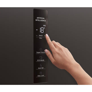 Haier 272L 300 Series Vertical Freezer - Black