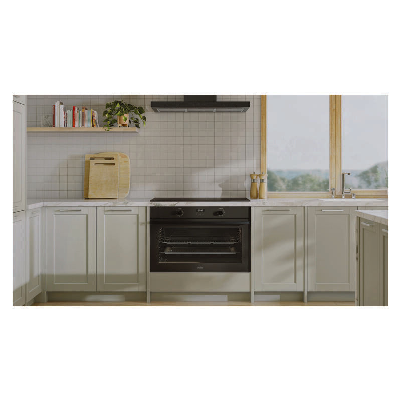 Haier 90cm Built-In Oven with 11 Functions - Black (300 Series)