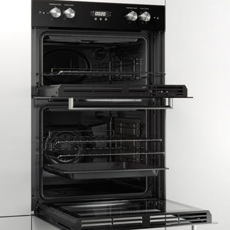 Haier 60cm Built-In Double Oven with 7 Functions - Black (500 Series)