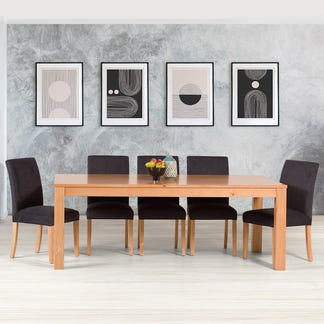 Hamilton 210cm Timber Dining Table - Messmate/Natural