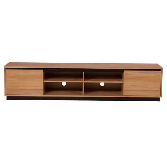Hamilton 2200mm Timber Entertainment Unit - Messmate/Natural