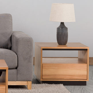 Hamilton Lamp Table - Messmate/Natural