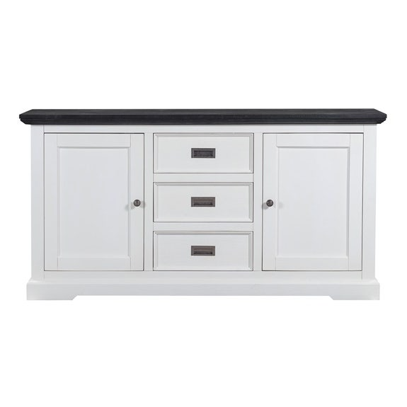 Hampton 1640mm Timber Buffet - White/Charcoal