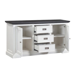 Hampton 1640mm Timber Buffet - White/Charcoal