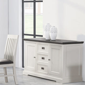 Hampton 1640mm Timber Buffet - White/Charcoal