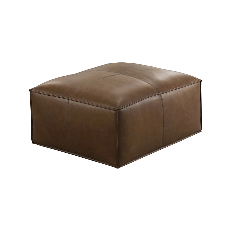 Havana Leather Foot Ottoman - Tan