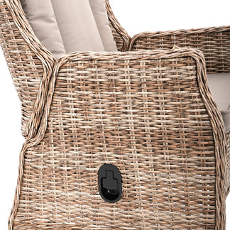 Hawaii 3 Piece Recliner Chat Set - Marina/Taupe