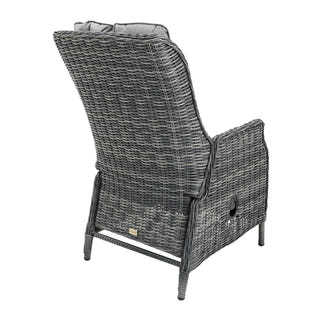 Hawaii 3 Piece Recliner Chat Set - Castle Grey/Grey