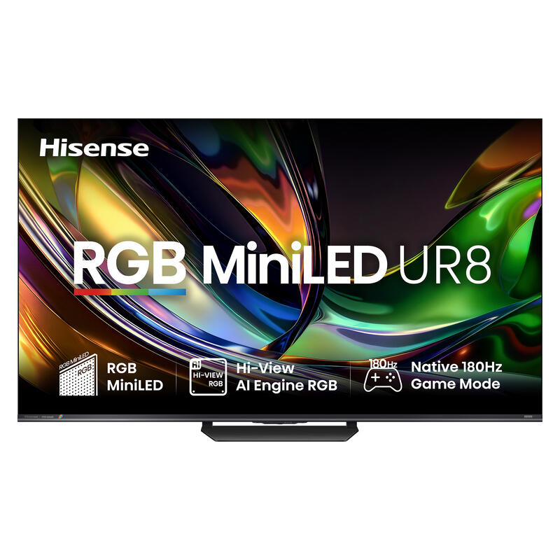 Hisense 55" UR8 Smart 4K RGB MiniLED AI TV (2026)