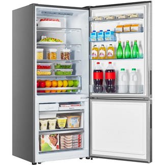 Hisense 417 Litre Bottom Mount Refrigerator - Stainless Steel