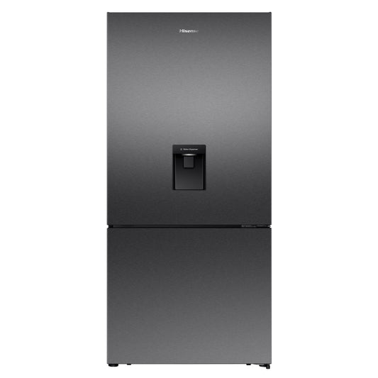 Hisense 500L PureFlat Bottom Mount Fridge - Dark Steel