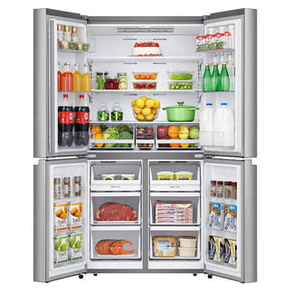 Hisense PureFlat 609 Litre French Door Refrigerator - Stainless Steel