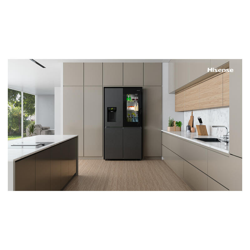 Hisense Pureview French Door Fridge - Dark Stainless Steel