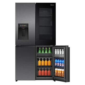 Hisense Pureview French Door Fridge - Dark Stainless Steel