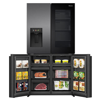 Hisense Pureview French Door Fridge - Dark Stainless Steel