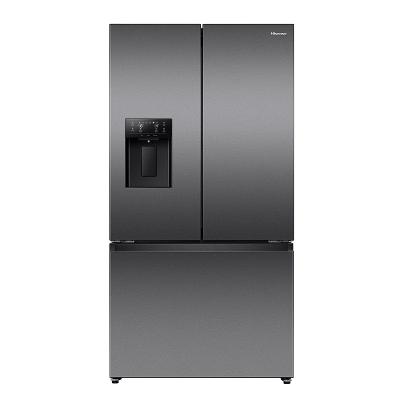 Hisense 634L French Door Fridge Freezer with Ice & Water Dispenser - Dark Steel (PureFlat)