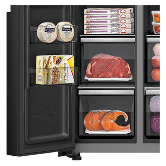 Hisense 614L PureFlat Eclipse Side-by-Side Fridge Freezer with Ice & Water Dispenser - Black