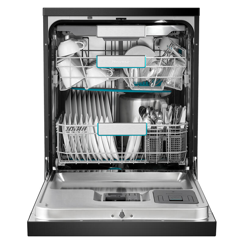 Hisense 60cm Veroshine 16 Place Setting Dishwasher - Black (Series 7)