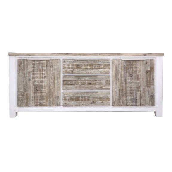 Homestead 2000mm Timber Buffet - White/Wood