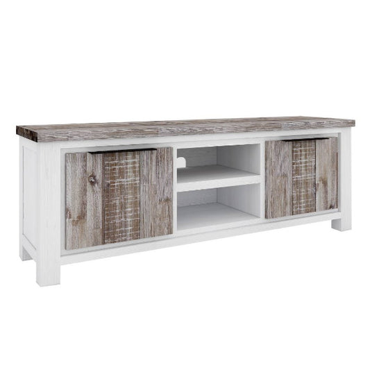 Homestead 1760mm Timber Entertainment Unit - White/Wood