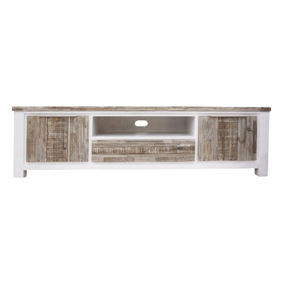 Homestead 2100mm Timber Entertainment Unit - White/Wood