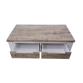 Homestead 2 Drawer Coffee Table - White/Wood