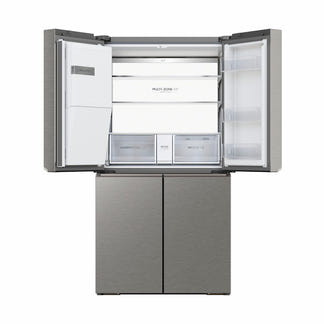 Haier 601L Quad Door Fridge Freezer with Ice & Water Dispenser - Satina