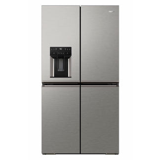Haier 601L Quad Door Fridge Freezer with Ice & Water Dispenser - Satina