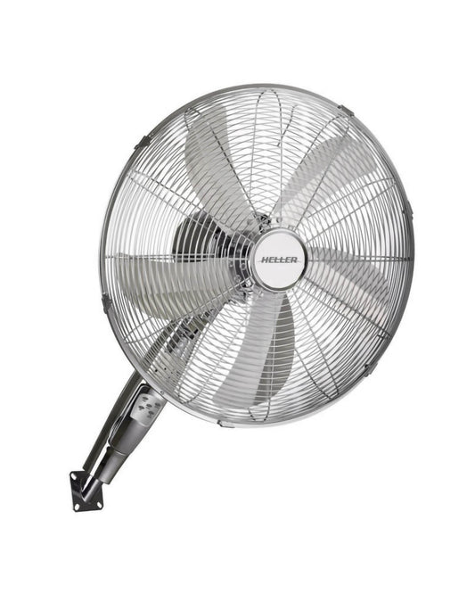 Heller Wall Fan with Remote - Chrome