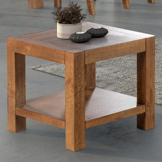 Hugo Lamp Table - Rustic Pine
