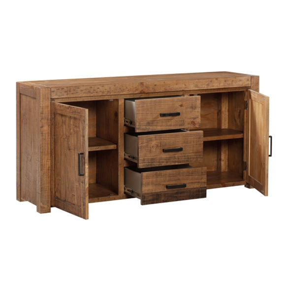 Hugo 1650mm Timber Buffet - Rustic Pine