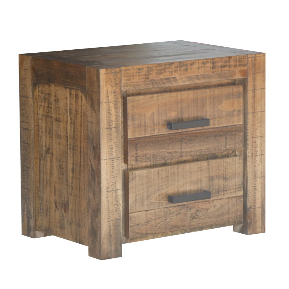 Hugo 4 Piece Queen Bedroom Suite with Tallboy - Stained Pine