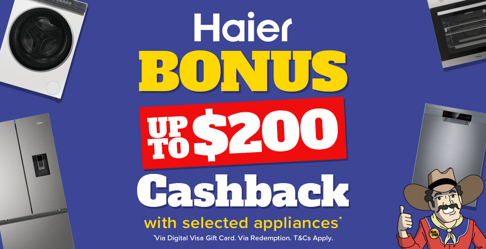 Up to $200 Cashback on Selected Haier Appliances