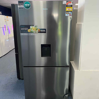 Hisense 500L PureFlat Bottom Mount Fridge - Dark Steel