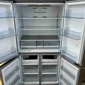 Hisense PureFlat 609 Litre French Door Refrigerator - Stainless Steel